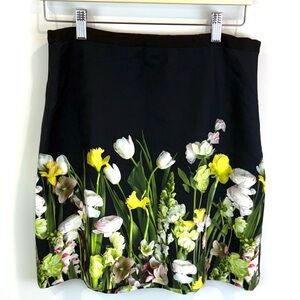 Victoria Beckham x Target Floral Black Skirt size M